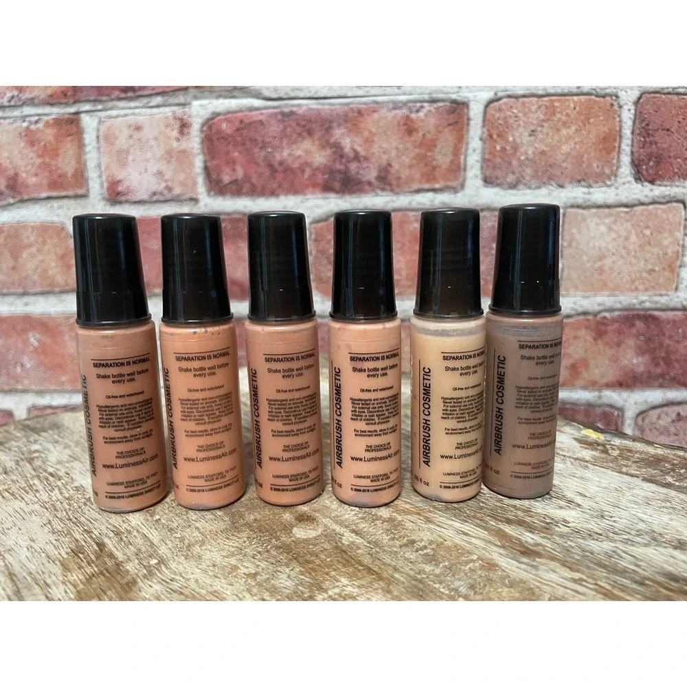 Luminess Air Airbrush Cosmetic Silk Foundation 0.50 fl oz Lot of 6 Assorted